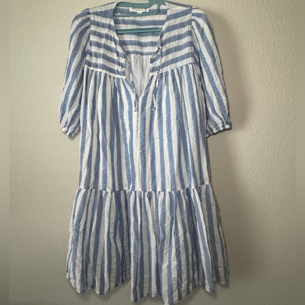 Emerson Fry Sky Blue and White Dress
